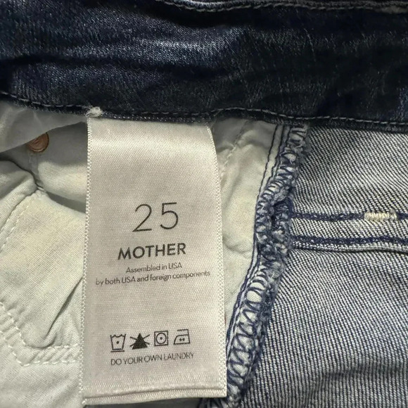 MOTHER High Waisted Looker Jeans - Dark Wash- Size 25 - Picture 5 of 5